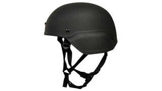United Shield International ACH MICH Mid Cut MIL Helmet in Black with BOA retention harness